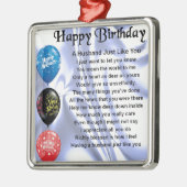 夫の詩-ハッピーバースデー メタルオーナメント (左)