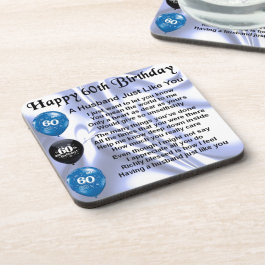 夫の詩-第60誕生日 コースター (左側)