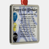 夫の詩-第65誕生日 メタルオーナメント (右)