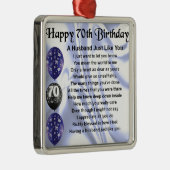 夫の詩-第70誕生日 メタルオーナメント (右)