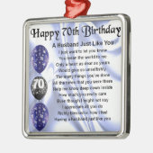 夫の詩-第70誕生日 メタルオーナメント (左)