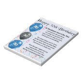 夫の詩 – 30歳の誕生日 ノートパッド (回転)