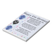 夫の詩 – 40歳の誕生日 ノートパッド (回転)