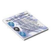 夫の詩 – 60誕生日 ノートパッド (アングル)