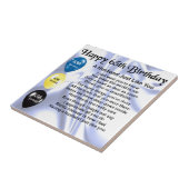 夫の詩 – 65誕生日 タイル (側面)