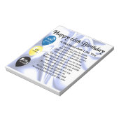 夫の詩 – 65誕生日 ノートパッド (回転)