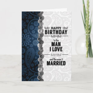 夫の誕生日とゲイの結婚を青で カード