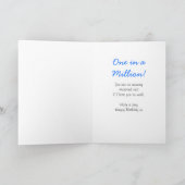 夫の誕生日カード – 1 In A Million カード (内部)
