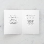 夫の誕生日センチメンタルブルーチューリップ カード (内部)