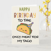 夫の誕生日ユーモアグッズ 面白い タコのギフトカード カード (黄色い花)