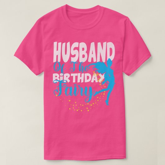 夫の誕生日妖精ファンタジー誕生日スクー Tシャツ (デザイン正面)