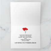 夫の誕生日愛私のハート都市通り カード (内部)