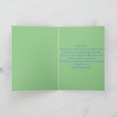 夫の誕生日祈りの言葉。 カード (内部)