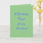夫の誕生日祈りの言葉。 カード (黄色い花)