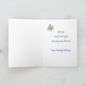 夫の誕生日,かわいいロマンチックなパロッツ,鳥 カード (内部)