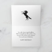 夫の誕生日、アラビアのスピリットホース カード (内部)