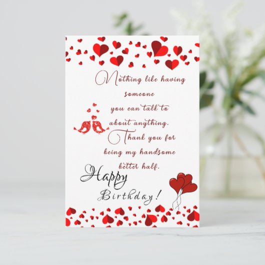 夫の誕生日 カード (スタンド正面)