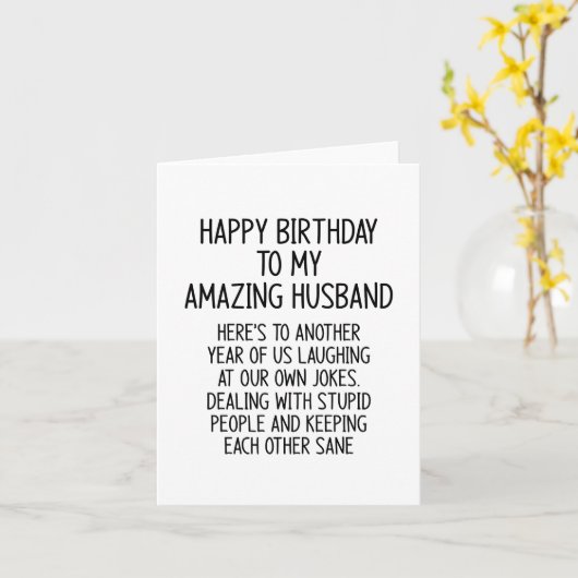 夫の誕生日 カード (黄色い花)