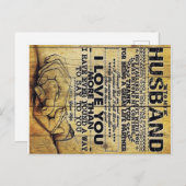 夫の誕生日 |夫への手紙 | 案内ポストカード (正面/裏面)