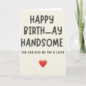 夫の誕生日 面白い 彼氏 男性 誕生日  カード (正面)