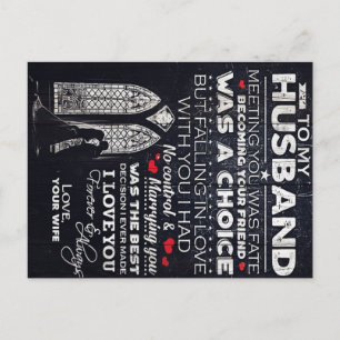 夫の贈り物に  可愛いプレゼント 案内ポストカード