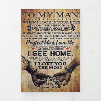 夫の贈り物に |夫への特別書簡 三つ折り案内状