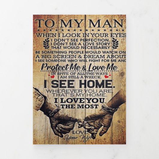 夫の贈り物に |夫への特別書簡 三つ折り案内状 (カバー)