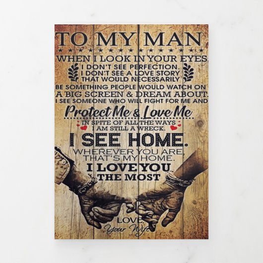 夫の贈り物に |夫への特別書簡 三つ折り案内状 (カバー)