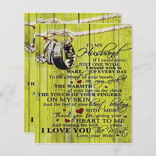 夫の贈り物に |手紙 | (正面/裏面)