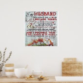 夫の贈り物に |手紙 | ポスター (キッチン)