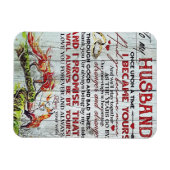 夫の贈り物に |手紙 | マグネット (横)