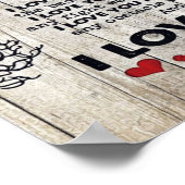 夫の贈り物に |素敵な夫の手紙プレゼント ポスター (角)