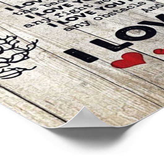 夫の贈り物に |素敵な夫の手紙プレゼント ポスター (角)