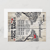 夫の贈り物に |素敵な夫の手紙プレゼント 案内ポストカード (正面/裏面)