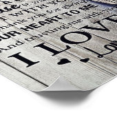 夫の贈り物に |素敵な夫の手紙 | ポスター (角)