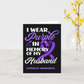 夫の過剰摂取を記憶して紫を身に着ける カード (黄色い花)