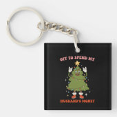 夫の金を使ってクリスマスの妻に出掛ける キーホルダー (正面)