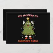 夫の金を無駄に使うクリスマスの妻 招待状 (正面/裏面)