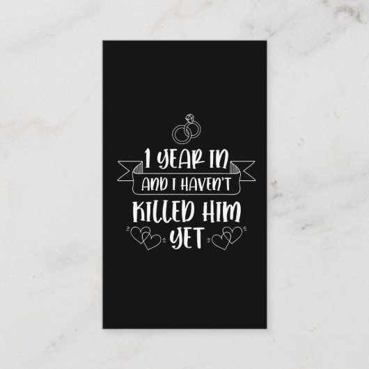 夫の1周年結婚記念 名刺 (正面)