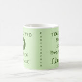 夫の10年間の結婚生活の最も年グリーン コーヒーマグカップ (中央)
