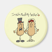 夫のTシャツとギフトについての要点 マグネット (正面)