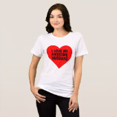 夫のT素晴らしシャツが大好き トライブレンドTシャツ (正面全面)