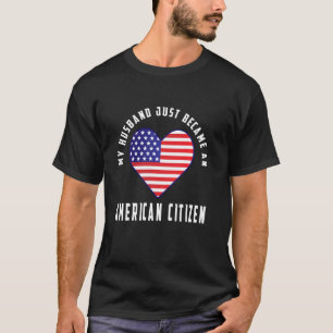 夫はアメリカ人のマッチンになったばかりだ Tシャツ