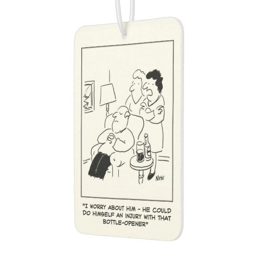 夫はオープナーで自分を傷つけることができたボトル カーエアーフレッシュナー (左)