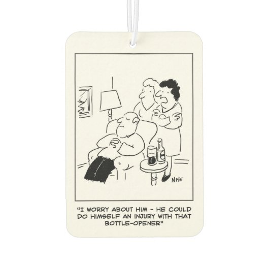 夫はオープナーで自分を傷つけることができたボトル カーエアーフレッシュナー (裏面)