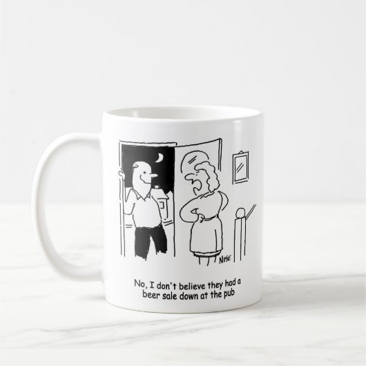 夫はパブでビールの売り出しがあったと言う コーヒーマグカップ (左)