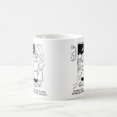 夫はパブのクイズから遅く戻る コーヒーマグカップ (中央)