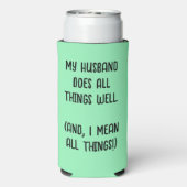夫は万事上手くやっている。ミントグリーン スリム缶クーラー (Seltzer裏面)