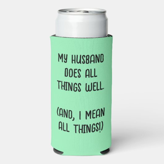 夫は万事上手くやっている。ミントグリーン スリム缶クーラー (Seltzer裏面)