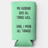 夫は万事上手くやっている。ミントグリーン スリム缶クーラー (正面)